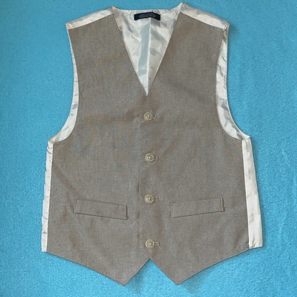 VAN HEUSEN 3 piece suit set vest pull on pants long sleeve button down size 7-8 - Picture 2 of 16